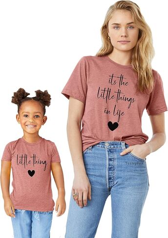 Teeny Fox Little Things in Life Mother Daughter Matching Outfits Mom and Me Cute Family Shirts in Saudi Arabia