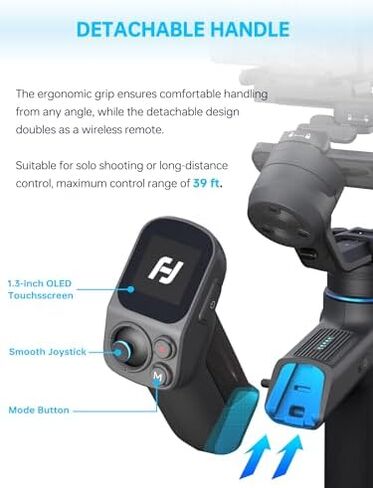 Feiyu SCORP Mini-3 Pro 3-Axis Gimbal Stabilizer with SCORP Series Camera Control Cable Kit in Saudi Arabia