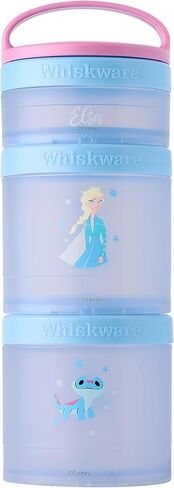 Whiskware Disney Princess Frozen, Stackable Snack Containers for Kids, 3 Stackable Snack Cups for School or Travel, Formula and Cupholder Friendly, Elsa and Bruni in Saudi Arabia