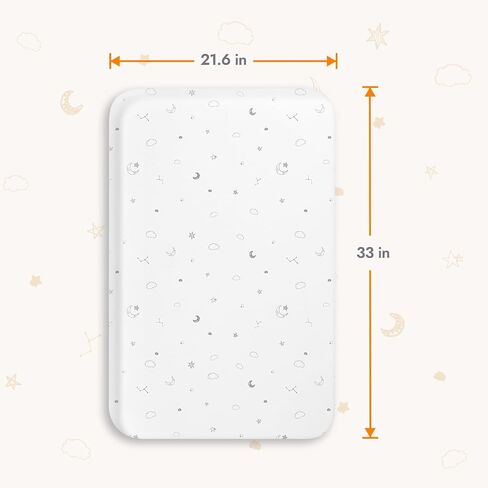 Papablic 2-Pack Baby Bassinet Sheets Fitted Mattress 33" x 21.6" | Starry Night, 100% Cotton, Fits Papablic 2-in-1 Mesh Bedside Sleeper and Standard Bassinet Mattress Pads in Saudi Arabia
