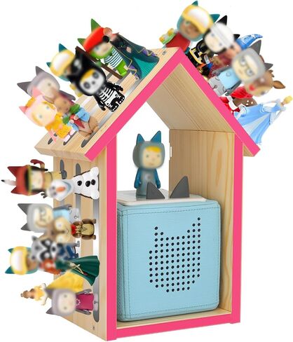 Taladad House for Toniesbox Figures Storage Organizer Shelf Holder Stand | Wooden Shelf for Tonie Figures,Characters,Holder 20-40 Figures for Kids in Saudi Arabia
