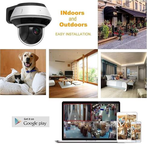 4K 8MP Mini PTZ Dome PoE IP Camera Outdoor Pan Tilt 5X Optical Zoom, 2.7-13.5mm Motorized Varifocal Lens, H.265, Ceiling/Wall Mounting, Compatible with Uniview NVR, NDAA, Black in Saudi Arabia