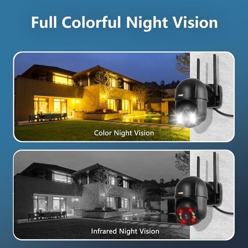 Outdoor Security Camera, 2.5K 4MP Wired WiFi Cameras for Home Security | Pan/Tilt 360° View, Auto Motion Tracking, Color Night Vision, 2-Way Audio, AI Detection Alarm in Saudi Arabia