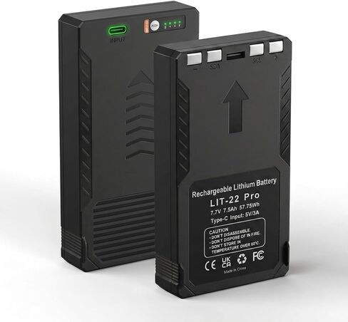 7000mAh LIT-22 Rechargeable Lithium Battery for SPYPOINT Trail Camera | LIT 22 PRO For SPYPOINT Trail Cameras, Flex-S/M/Plus & Flex G-36, Type-C Cable Included in Kuwait
