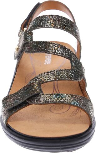 Revere Emerald 3 Women’s Sandals - Premium Soft Leather, Adjustable Straps & Contoured Footbed - Orthotic Arch Support for Stylish Comfort & All-Day Wear Peacock Python 8-8.5 M US in Kuwait
