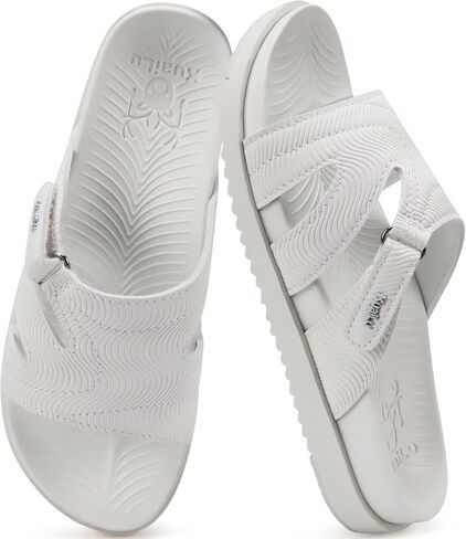 KuaiLu Womens Dressy Sandals White-CP Size 9 | Orthotic Ladies Comfort Yoga Mat Memory Foam Sport Recovery in Saudi Arabia