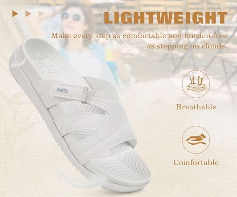 KuaiLu Womens Dressy Sandals White-CP Size 9 | Orthotic Ladies Comfort Yoga Mat Memory Foam Sport Recovery in Saudi Arabia