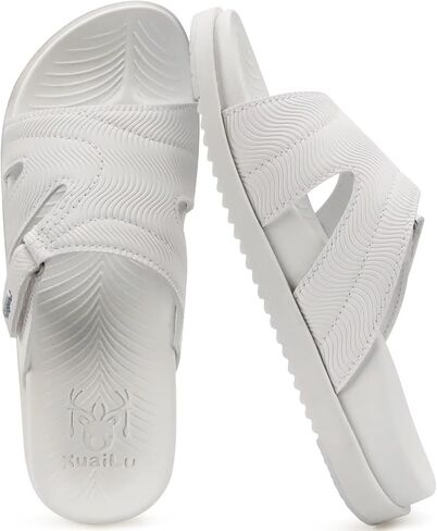 KuaiLu Womens Dressy Sandals White-CP Size 9 | Orthotic Ladies Comfort Yoga Mat Memory Foam Sport Recovery in Saudi Arabia