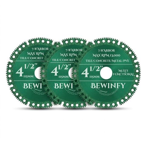 4 Inch Vacuum Brazed Diamond Multi-Purpose Saw Blades for Angle Grinder, Tile, Ceramic, Marble, Stone, Plastic and Glass, 3 Pack(VB-01) in Kuwait