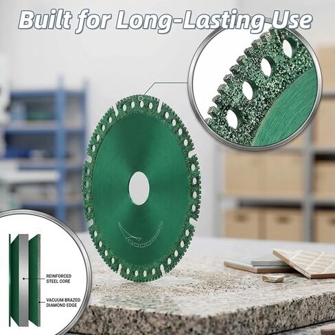 4 Inch Vacuum Brazed Diamond Multi-Purpose Saw Blades for Angle Grinder, Tile, Ceramic, Marble, Stone, Plastic and Glass, 3 Pack(VB-01) in Kuwait