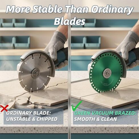 4 Inch Vacuum Brazed Diamond Multi-Purpose Saw Blades for Angle Grinder, Tile, Ceramic, Marble, Stone, Plastic and Glass, 3 Pack(VB-01) in Kuwait