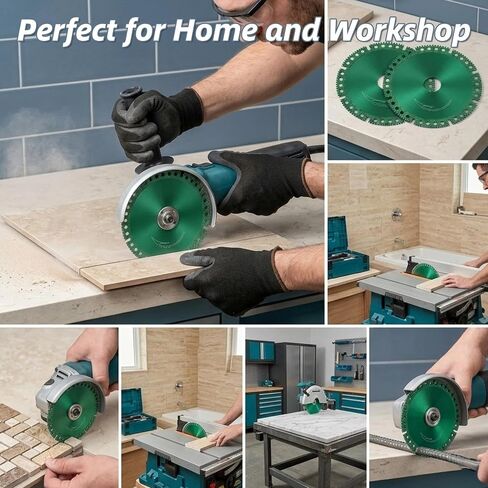 4 Inch Vacuum Brazed Diamond Multi-Purpose Saw Blades for Angle Grinder, Tile, Ceramic, Marble, Stone, Plastic and Glass, 3 Pack(VB-01) in Kuwait
