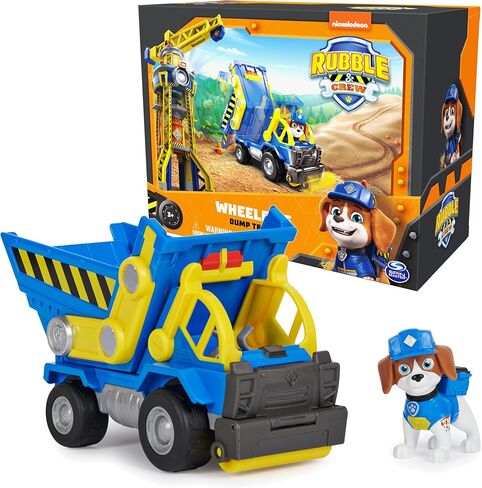 Rubble & Crew Mix’s Cement Mixer Construction Toy & Collectible Figure | Rotatable Mixing Drum, Tiltable Vehicle Cabin, Mix Action Figure, Pretend Play, Kids Toys for Boys & Girls Ages 3+ in Kuwait