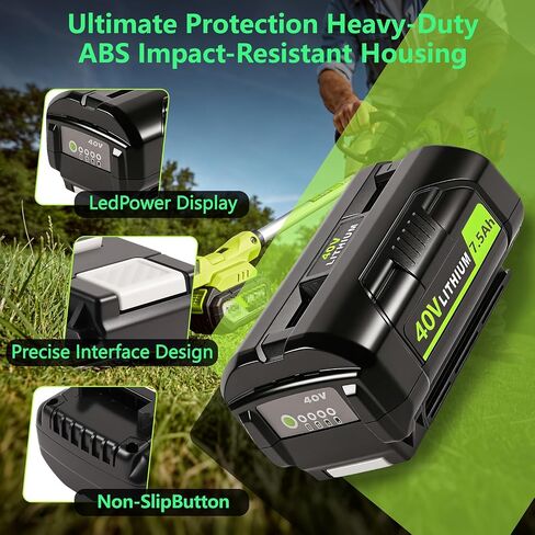 SANIU 7.5Ah Replacement for Ryobi 40V Lithium ion Battery OP4060 Compatible with Ryobi 40-Volt Max Battery OP4040 OP40401 OP4026 OP40261 OP4050A in Kuwait