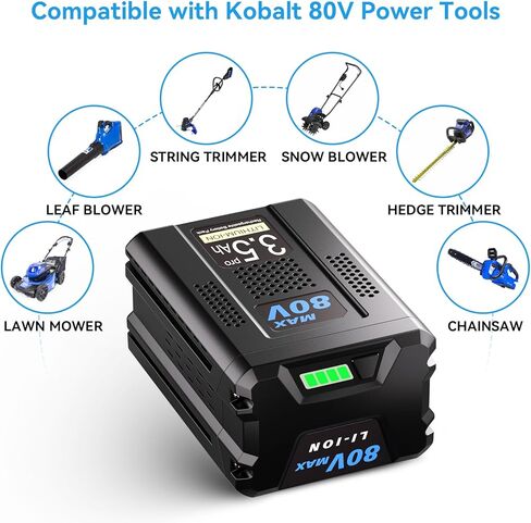 3.5Ah Replacement for Kobalt 80V Battery | Kobalt 80V Max Battery KB2580-06 KB680-06 KB580-06 KB280-06, Compatible with Kobalt 80 Volt Power Tools in Saudi Arabia