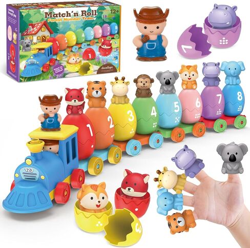 Grarain Toddler Farm Animals Toys, Upgraded Keys Barn Match Game, Montessori Educational Color Shape Sorting & Counting Learning Toy for Kids Boys Girls 3-6 Year Old, Fine Motor Gifts in Kuwait