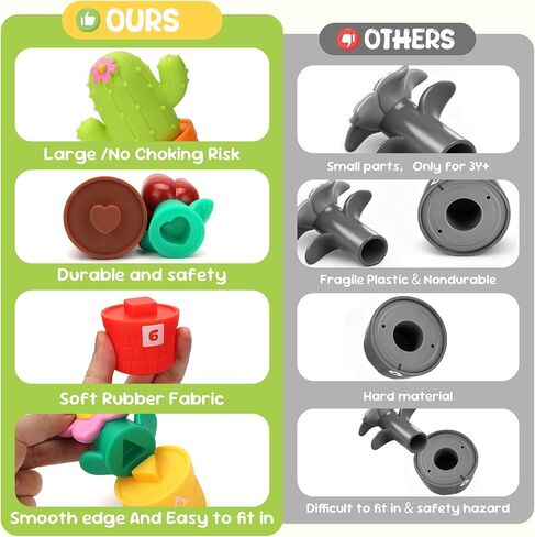Montessori Flower Garden Soft Sorting Toys for Toddlers 1-3 | Shape & Color Matching Fine Motor Skills, Baby Bath Toys, Educational Learning Toy, First Birthday Gift for Baby Boys & Girls in Saudi Arabia