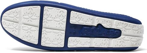 Floafers Sunset Slide - Unisex Slides - Sectional Traction - Utility Hole At Heel - Scuff-Proof Rubber Outsole Navy Peony/Bright White Men's 5, Women's 7 Medium in Kuwait
