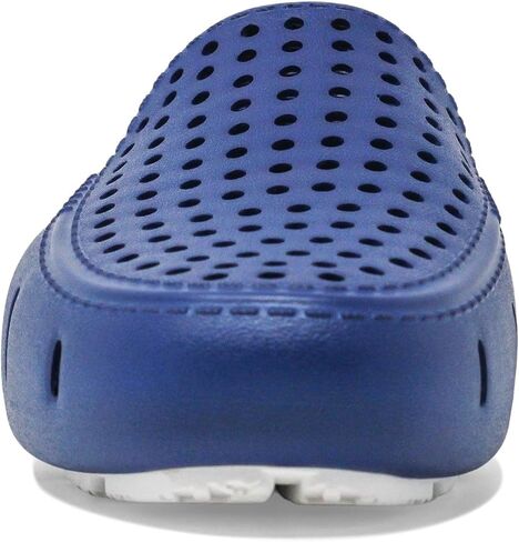 Floafers Sunset Slide - Unisex Slides - Sectional Traction - Utility Hole At Heel - Scuff-Proof Rubber Outsole Navy Peony/Bright White Men's 5, Women's 7 Medium in Kuwait