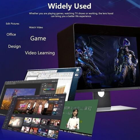 32-inch Desktop Computer Screen Hood, Monitor Hood for Sun Glare, Computer Shade, That Provides Privacy and Protection, for Office, Play Games in Saudi Arabia