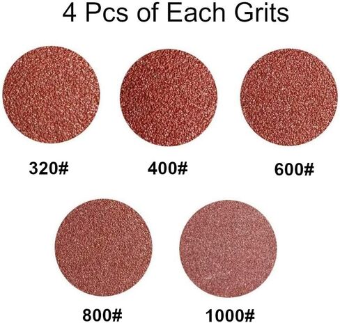 1/2 inch x 18 inch Sanding Belts, 320/400/600/800/1000 Fine Grits, Belt Sander Tool for Woodworking, Metal Polishing, 20 Pack Aluminum Oxide Sanding Belt in Saudi Arabia
