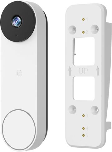 Vinyl Siding Mount for Google Nest Doorbell (Battery), Adjustable Angle Doorbell Wedge Corner Mounting Bracket Kit for Nest Doorbell, Solve Siding Tilt Problem (4" Standard Vinyl Siding Only) in Saudi Arabia