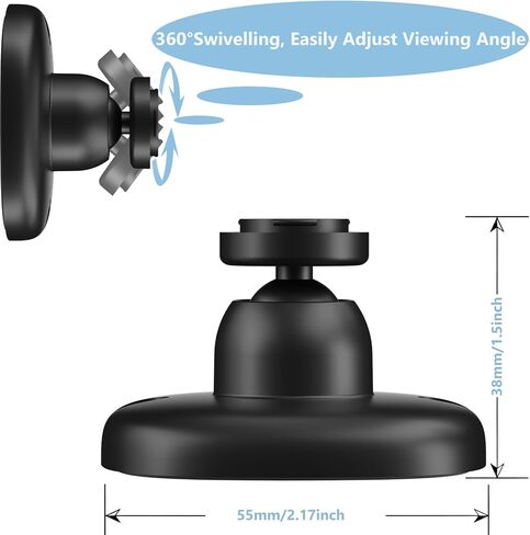 3 Pack Strong Adhesive Wall Mount Bracket Compatible with Blink Mini/Outdoor 4 (4th Gen) Camera, 360° Adjustable Indoor/Outdoor Wall Mount Stand, Easy to Install (Black) in Saudi Arabia