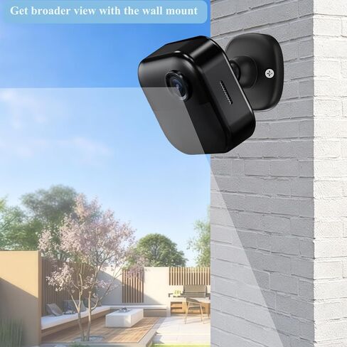 3 Pack Strong Adhesive Wall Mount Bracket Compatible with Blink Mini/Outdoor 4 (4th Gen) Camera, 360° Adjustable Indoor/Outdoor Wall Mount Stand, Easy to Install (Black) in Saudi Arabia