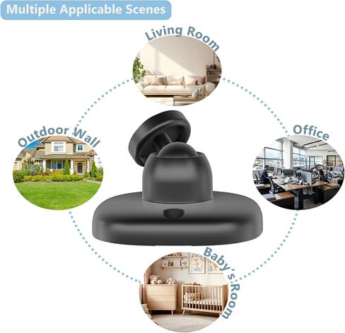 3 Pack Strong Adhesive Wall Mount Bracket Compatible with Blink Mini/Outdoor 4 (4th Gen) Camera, 360° Adjustable Indoor/Outdoor Wall Mount Stand, Easy to Install (Black) in Saudi Arabia