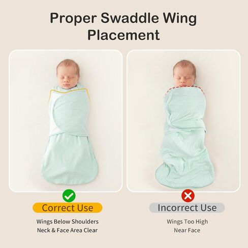 Rayon Made from Bamboo 1.0 TOG Adjustable Swaddle Sleep Sack 3-6 Months | 4-Way Adjustable Transitional Swaddle 2-Way Zipper Baby Wearable Blanket in Saudi Arabia