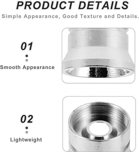 NUOBESTY قطعتان من إكسسوارات استبدال الأكواب العاكسة لمصباح LED مصنوعة من سبائك الألومنيوم، تعزز السطوع ودقة الشعاع، ظل فضي للتخييم وإضاءة الطوارئ in Kuwait