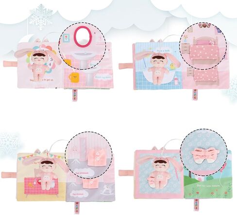 Soft Cloth Books for Baby Gift, Activity Quiet Cloth Books Developmental Toys,Interactive Baby Books for Toddlers Infants Kids Toys Gift for 0-2 Year Old Doll in Saudi Arabia