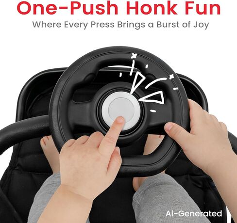 Stroller Steering Wheel Toy Black | Interactive Simulated Steering Wheel for Stroller Shopping Carts Wagon/Shopping Cart Attachment for Kids in Kuwait