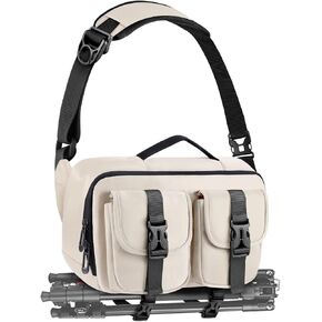 TAAOKA Camera Sling Bag,DSLR Camera Bag with Tripod Holder,Waterproof Camera Shoulder Crossbody Bag for Photographers(Coffee) in Saudi Arabia