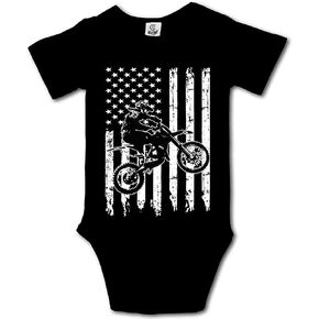 Dirt Bike Motocross Short Sleeve Baby Onesies Newborn Bodysuit Infant Clothes Black in Saudi Arabia