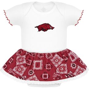 College Baby Bandana Bodysuit Dress - Arkansas Razorbacks Logo, for Baby Girls (6-12 Months) in Kuwait