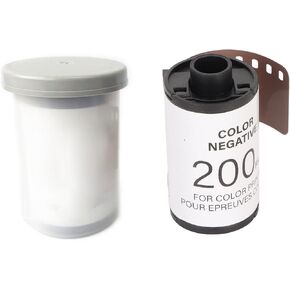 35mm Color Print Film, Color Negative Film for 135 Camera, 8 Exposures with 200 ISO Light Sensitivity, High Resolution Vintage Look Film for Indoor Outdoor Photography in Saudi Arabia