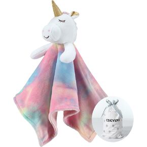 CREVENT Cozy Plush Baby Security Blanket, Loveys for Baby Girls and Boys, Birthday (Cow) in Saudi Arabia