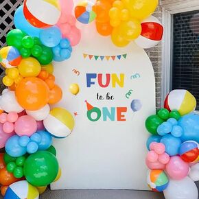 Fun to Be One Wall Decal | Colorful Watercolor Vinyl Sticker,Its Fun to Be One Birthday Decorations for Girls Boys,1st Birthday Party Backdrop Decor in Saudi Arabia