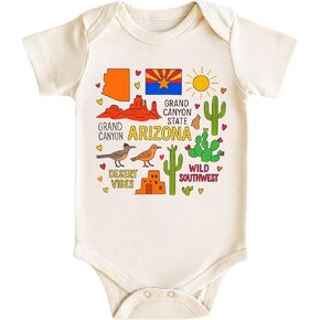 Arizona Newborn Baby Bodysuit for Boys Girls, Grand Canyon State Infant Outfit, Phoenix Tucson Gift in Saudi Arabia