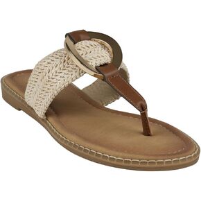 G.C. Shoes Women's Jovie Natural Thong Flat Sandals in Saudi Arabia