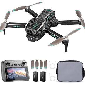 GPS Drone 4K Camera for Adults 5" Screen FPV Quadcopter Auto Return | Brushless Motor 60 Min Flight Time GPS Follow Circle Fly Under 249g Lightweight Foldable Drone for Beginners in Saudi Arabia