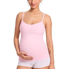 MOMANDA Nursing Tank Tops for Breastfeeding Sweet Pink Medium | Natrelax light collection, Maternity camisole, One-piece fixed cup, Adjustable straps, For women in Saudi Arabia