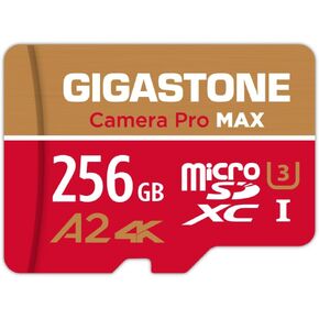 【5-Years Data Recovery】 GIGASTONE 256GB Micro SD Card, 4K Camera Pro MAX, Compatible with Gopro, Dash Cam, DJI, Drone, Security Camera, Speed Up to 170MB/s, UHS-I A2 4K U3 C10, with Adapter in Saudi Arabia