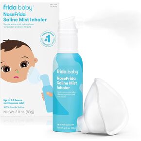 Frida Baby NoseFrida Saline Mist Nasal Inhaler, Babies & Kids, Safe, Gentle | Decongestant Spray for Congestion & Allergy Relief, Soothes Stuffy Nose & Sore Throat, Includes Mask in Saudi Arabia