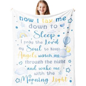 Punofell Baptism Gifts for Girl/Boys, First Communion Gifts for Girls, Baby Dedication Favors, Baptism Decorations Soft Blanket 40" x 50", Christening Presents for Christian Baby in Saudi Arabia