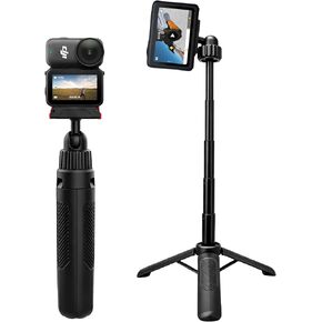 15.75'' Reinforced Selfie Stick Tripod for DJI Osmo Action 6/Nano | 3-Keel Enhanced Extendable Tripod, N55 Magnetic Mount, Ultra Light Portable Vlogging Pole Handle Grip for Travel Shooting in Saudi Arabia