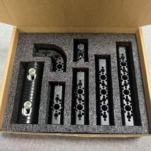 7 PCS Suite Universal Arri Positioning Top Handle Fixture Handle Can Be Spliced with Universal Handle Aluminum Alloy Camera Handle (Black 7-Piece Set) in Saudi Arabia