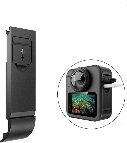 Battery Side Cover，Compatible for GoPro Max 2，Dustproof Battery Door Housing Case Lid Charge Camera Accessories in Kuwait