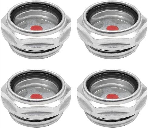 Air Compressor Oil Sight Glass 1 Inch NPT Thread Aluminum Alloy Tempered Glass Oil Level Gauge Male Fit Transmission Pump Tanks Max 217 PSI 110°F Pack of 4 in Saudi Arabia